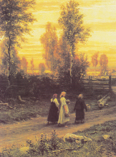 Iwan Schischkin: Abend ( Detail), 1871